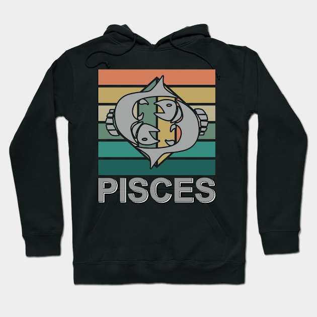 Pisce's Vintage Zodiac Hoodie by GrafDot